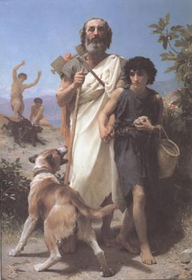 Adolphe William Bouguereau Homer and His Guide (mk26) France oil painting art